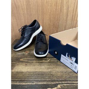 Cole Haan Men's Grand Tour Wing Ox Leather Black Wingtip Oxfords C29413